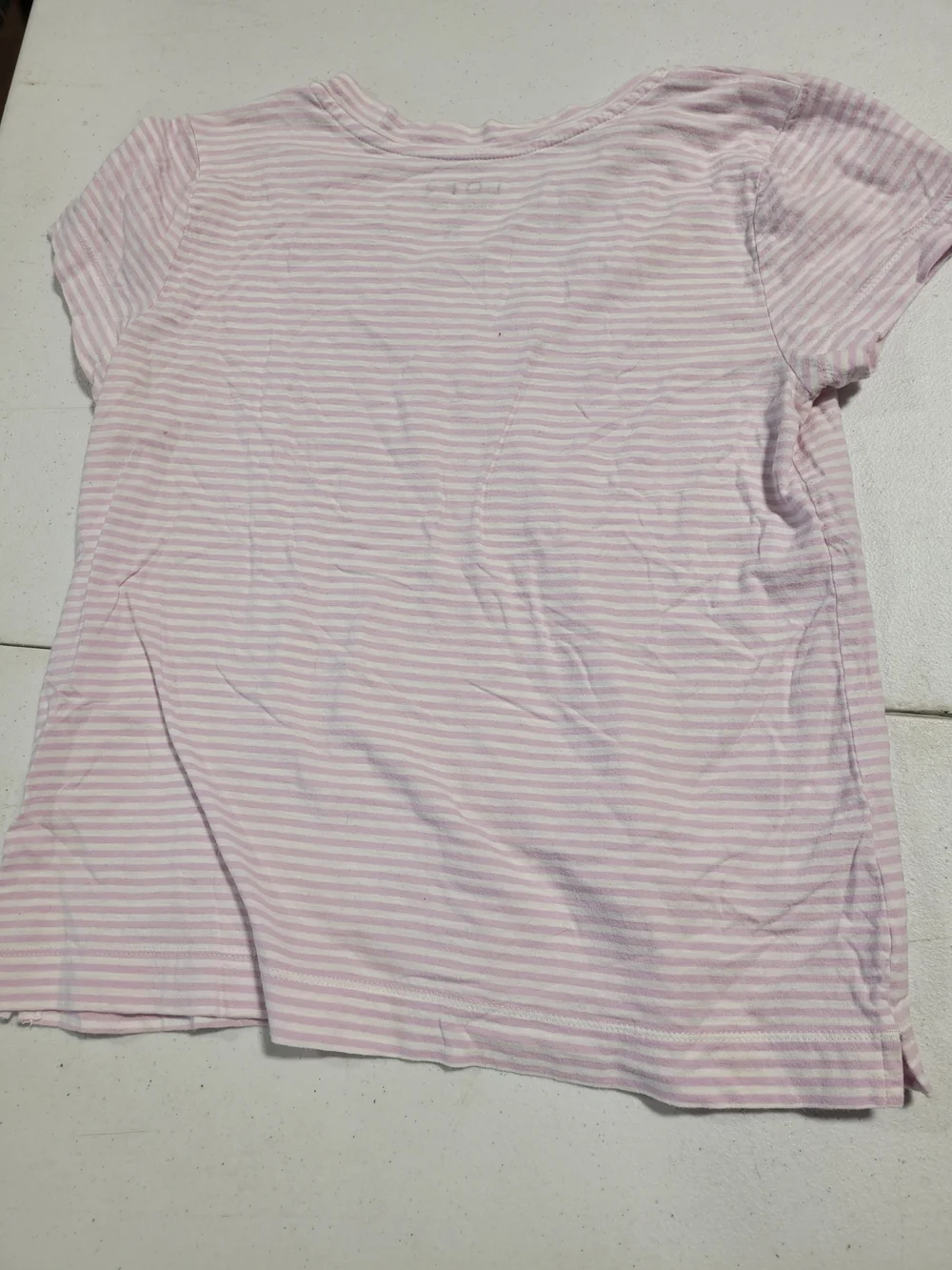 LOFT Vintage Soft Striped V-Neck Tee in Light Pink & White_3